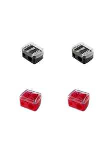 8/4/2pcs Makeup Pencil Sharpener, Lip Liner Pencil Sharpener, Eyebrow Pencil, Eyeliner Pencil Makeup Tool Sharpener, Eyeliner Pencil Sharpener, Double Hole Design, Excellent Material,Big & Small Hole Design, Easy To Use,Portable, Wide Application, Suitable For Beauty Salons, Nail Salons