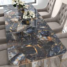 1 Roll Of Dark Blue Marble Patterned PVC Self-Adhesive Wallpaper, Detachable Contact Paper For Peeling And Pasting, Modern Style Wallpaper, Suitable For Living Room, Bedroom, TV Background, Porch, Dining Room And Home Decoration, Easy To Install