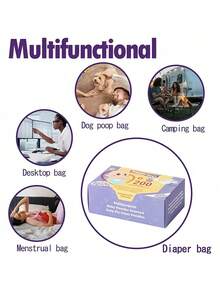 100pcs/200pcs Per Box Baby Diaper Disposal Bags, Easy To Handle Babies' Diaper - Multicolor - View 5