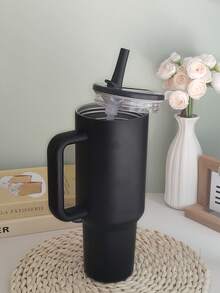 Cốc chống rò rỉ trên ô tô 40oz, Cốc cà phê cách nhiệt bằng thép không gỉ 304 có tay cầm, Cốc du lịch có nắp ống hút và nắp chống tràn - Thích hợp làm quà tặng Giáng sinh, Halloween - Nhiều màu - Xem 6