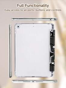 Skeleton Collage Elements Protective Case Compatible With IPad Air 11-In.(M2)-2024/2025,IPad 10th Generation , IPad 9th/8th/7th Generation 10.2 Inch Cover ,With Auto Wake/Sleep,Four Corners Anti-Fall,Built-In Pen Tray