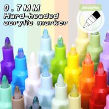 240 colores de marcadores acrílicos de punta fina con sistema de presión, para aprender pintura profesional, dibujo, ganchillo y marcado de bordes. Bolígrafos para dibujo de líneas de 0.7-1.0mm, impermeables y apilables. Graffiti DIY, colorear en vidrio/piedra/zapatos/plástico, excelente para volver al colegio