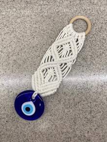 1 pièce Décoration d'œil mauvais bleu, ornement mural de style simple, peut être utilisé comme pendentif ou charm de voiture