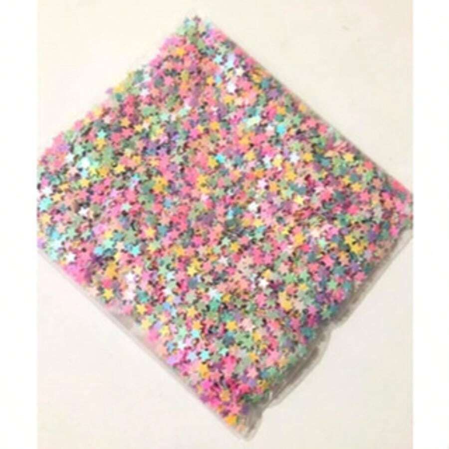 Mini Star Sequins - 03 Mm (PACK Of 20 Grams) - Multicolor - Ver 1
