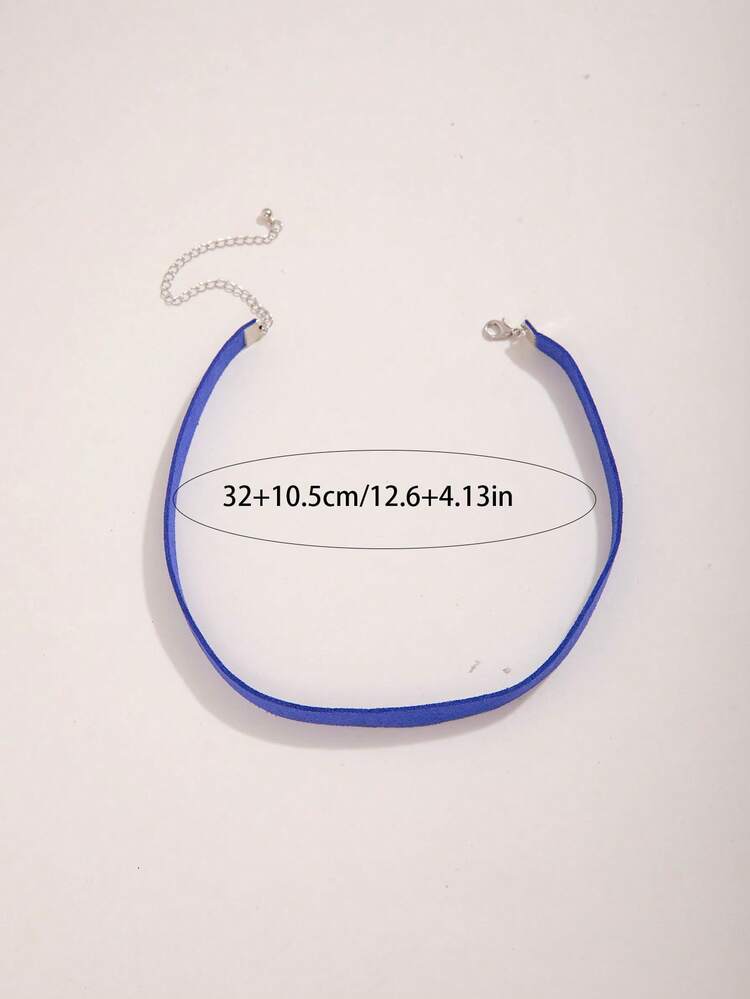imoli 1Pc Tối Giản Hình Rồng Nhung Mặt Dây Chuyền Vòng Cổ Choker Dành Cho Nữ, Quà Tặng Dự Tiệc - Màu xanh lam - Xem 9