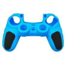 1 Stück PlayStation 4 Controller Hülle, Silikon dickeres Zweifarbdesign, rutschfest, kratzfest, schweißresistent, verbesserte Spielsteuerung