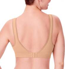 Women's Comfort Revolution Wireless Bra, ComfortFlex Fit Full-Coverage Bra - In the Navy Dot - View 6