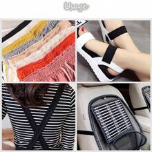 لفة (2-5) ياردة بالحزمة بحزام مرن منسوج بعرض 1.5/2/2.5/3/4/5 سم باللونين الأبيض والأسود، حزام مطاطي لخياطة الملابس والتفصيل وخياطة الألسنة والأشرطة