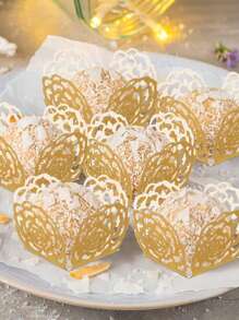 20 piezas Caja de embalaje de papel de encaje para chocolate y dulces, taza elegante para postre, caja de embalaje para el Día de la Madre, caja de dulces, caja de embalaje de chocolate, recuerdos para fiesta, decoración de cumpleaños, decoración de boda, artículos para fiesta, aniversario, herramientas de cocción, accesorios de cocina para el hogar, regalo para mi madre