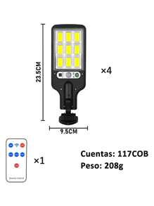 4pzs Lampara Focos Solares Led Para Exteriore,luz Solar