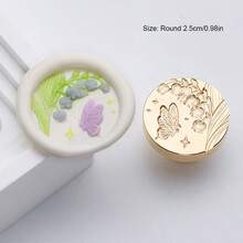 1pc Floral Series Wax Seal Stamp Brass Head, Plant Flower Retro Seal Stamp, Lily/Rose/Lily Of The Valley/Strawberry/Tulip Pattern, Embossed Solid Brass Stamp Head, Suitable For Decorating Envelopes, Party Invitations, Wine Packaging, Snail Mail, Christmas Gifts,Back To School,School Supplies - Multiple Sizes - View 31