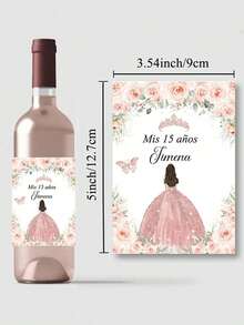 6/12/18/24 piezas Etiquetas personalizadas a prueba de agua para botellas, etiquetas de cumpleaños personalizadas con diseño de corona, regalos íntimos, opciones perfectas para familia y amigos, bodas, fiestas y eventos, regalos perfectos para cumpleaños, aniversarios, Día de San Valentín y otras ocasiones, artículos esenciales para bodas - Multicolor - Ver 4