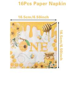 40 Peças Conjunto Descartável de Utensílios de Mesa com Tema de Abelha, Inclui 8 Pratos de Papel de 7 Polegadas e 9 Polegadas, 8 Copos de Papel, 16 Guardanapos e Talheres de Papel, Adequado para Feriados Familiares, Suprimentos para Festa de Aniversário com Tema de Abelha, Lembrancinhas de Festa - Conjunto de pratos de abelha - Visão 12