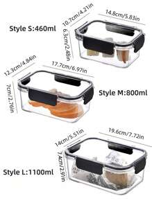 Yocity 1PC Bento Lunch Box, Plastic Meal Prep Container, Leak-Proof & Durable, Suitable For Adults, Office, Travel, And Picnics, Can Be Used Microwave & Dishwasher, Easy To Clean, Ideal For Food Storage, Fresh-Keeping Box, Kitchen Storage Container