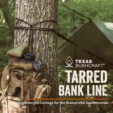Texas Bushcraft Tarred Bank Line Twine - #36 Black Nylon String For Fishing, Camping And Outdoor Survival – Strong, Weather Resistant Bankline Cordage For Trotline - Braided - View 2
