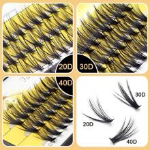 5 Styles C-Curl Cluster Lashes Kit - Hypoallergenic DIY Eyelash Extensions, Reusable Segmented Lashes For 3D Volume & Natural-Looking Layers, Easy To Apply For Beginners (Daily/Party Use)