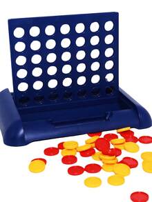 1pc 2-In-1 Four-In-A-Row & Tic Tac Toe 3D Stacking Game, Portable Foldable Board Game Toy, Compact Travel Pocket Size Game Set, Christmas Party & Camping Outdoor Game Toy