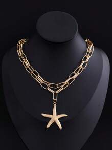 1pc Minimalist Gold Pendant Necklace, Multiple Styles Available