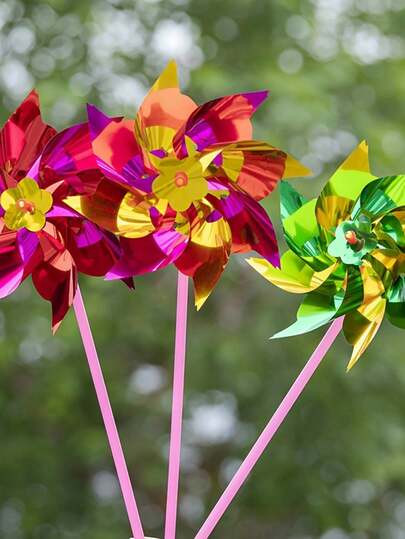 20 件塑料彩虹风车派对风车，彩虹亮片迷你风车套装 - 色彩鲜艳，防水防晒，适用于花园装饰和派对礼品（需要 DIY 组装），户外，小礼物，花园玩具（颜色随机）20 件塑料彩虹风车派对风车，彩虹亮片迷你风车套装