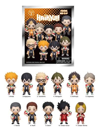 Crunchyroll 1pc Haikyuu!! Official 3D Anime Character Series - 1 Random Blind Box Keychain, Featuring Characters Like Hinata Shoyo, Kageyama Tobio Or Others, Suitable As Anniversary Or Valentine's Day Gift For Mom, Friends
