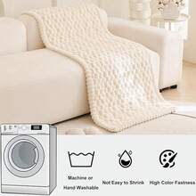 Mivnue Pet Couch Cover, Couch Covers For Dogs, Washable Dog Sofa Covers Couch Protector, Fuzzy Non Slip Couch Slipcover Pet Friendly (Brown, 27.6" X 59.1") - 奶油 - 查看 4