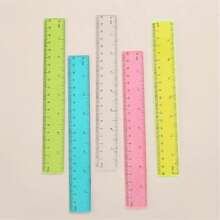 Righello in plastica trasparente, righello stazionario creativo, strumento di misurazione per studenti, righello colorato, forniture scolastiche, ritorno a scuola