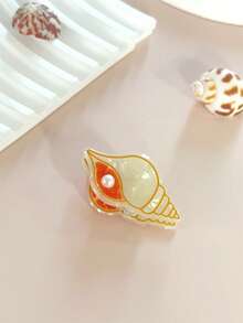 3 Pcs Women's Elegant Crab, Seashell & Seahorse Mini Hair Clips, Suitable For Bangs, Sides, Princess Hairstyle Decor, Cute Bohemian Street Style Accessories Summer, Claw Clip - Multicolor - View 9