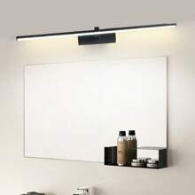 1pc LED Rechargeable Wall Light, 5V2A USB Plug, Remote Control, Black 40/60cm Length Mirror Lamp, Tricolor Dimmable,Timing Funtion For Bathroom Living Room Bedroom Dresser