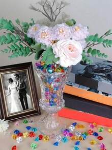 1/10/50/100 件潜水和泳池宝石玩具、泳池玩具、男孩女孩玩具、海盗宝藏亚克力宝石，适用于儿童沐浴、泳池游戏和派对装饰 | 多色假钻石，用于寻宝乐趣、侏罗纪恐龙、海洋动物、钻石戒指、女孩高跟鞋和角色扮演玩具 - 多顏色 - 查看 7