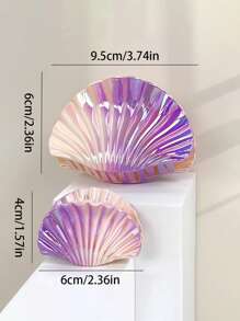 2pcs Set Elegant Ombre Color Shell Hair Clips, Women's Minimalist Fashion Hair Accessories, 2 Sizes Available, Suitable For Beach, Vacation, Mother's Day, Daily Wear, Family Gift Summer Hair Claw Claw Clips Hair Jaw Clip Hair Clamps