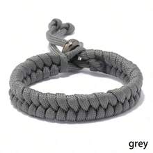 1pc Handmade Woven Paracord Bracelet, Camouflage Pattern, Fashionable Outdoor Wrist Band For Men & Women, Suitable For Daily Wear And Gift
