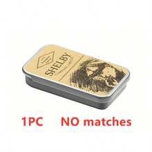 1pc 58mmx33mm Vintage Iron Matchbox Cigarette Case, Retro Distressed Metal Slide Lid Design, Antique Faux Leather Texture Collectible Tin Box, Father's Day Gifts/Men's Fashion Accessories/Smoker Essentials 2025 (2.28"X1.3" Pocket Size, Rustproof Coating, Christmas Stocking Stuffer)