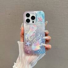 A Stylish Phone Case Does Not Include A Lanyard Or Stand. Case For S30 S30 Ultra S25 S24 Plus 5G S23 S22 Ultra S21 S20 A03S A04S 4G A12 A13 A14 A15 A23 A25 5G A32 A51 INS, Gradient Pink Case With Butterfly And Pearl Design. - Y2 - 查看 3