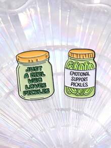 Mini Tips, Creative Cartoon Green Vegetable Pickle Brooch, Versatile Cute Metal Badge Accessory - View 5