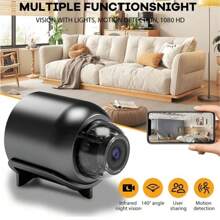 3 buc/2 buc/1 buc, Cameră de supraveghere inteligentă WiFi mini HD, 2.4G, Viziune nocturnă, Cameră cu detectare a mișcării, Monitor de securitate pentru casă, Obiectiv cu unghi larg, Instalare ușoară