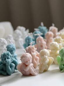 5-Piece Angel Candle Silicone Molds Set, 3D Angel-Shaped Silicone Candle Making Kit, Craft Casting Molds For DIY Home Decor And Soap Making - Material: Silicone, No Power Supply Needed