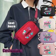 Personalized Nurse Fanny Pack With Custom Name - Hidden Zipper Waterproof Nylon Waist Bag For Women, Medical Themed Crossbody Chest Pack With Coin Pocket, Unisex Lightweight Gift For Healthcare Workers (2025 New)