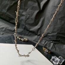 1Pc Punk Thorns Wire Barbed Trousers Long Waist Chain Hippop Grunge Goth Women Men Pants Jeans Accessories
