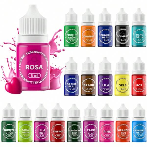 Juego de 20 colores para cocinar, pigmentos para decorar hornear - Pigmentos líquidos DIY para decorar pasteles, galletas de Pascua, huevos de Pascua y otras manualidades, perfecto como regalo del Día de la Madre