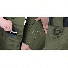 Men's Military Tactical Cargo Pants, Lots Of Pockets, Waterproof, Wear Resistant, Casual Cargo Pants - 綠色 - 查看 8