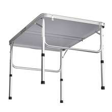 AutoFu Adjustable Height Folding Table Aluminum Foldable Portable Camping Picnic Table,  Laptop Bed Tray Table, Party Trestle Dinner Buffet Table - White - View 9