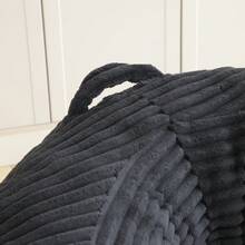 Living Room Decoration Lazy Sofa - Oversized High Back Corduroy Bean Bag Couch,Apartment Leisure Lazy Sofa,Floor Sofa For Living Room, Home Theater, Play Zone - & Non-Slip Base,Very Suitable For Bedrooms, Living Rooms, Game Rooms, Study Rooms, Offices, Or Apartments. - A-黑色(燈芯絨) - 查看 3