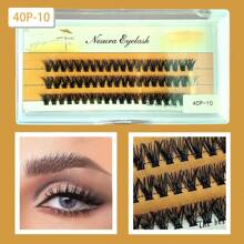 5 Styles C-Curl Cluster Lashes Kit - Hypoallergenic DIY Eyelash Extensions, Reusable Segmented Lashes For 3D Volume & Natural-Looking Layers, Easy To Apply For Beginners (Daily/Party Use)