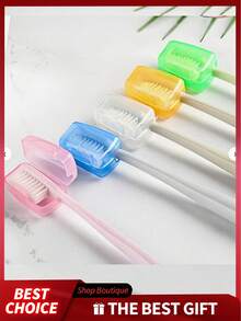 10 件装牙刷头保护套，便携式牙刷盒 - 旅行牙刷头保护套，紧凑型牙刷架，透明牙刷旅行盒浴室装饰秋季装饰返校 - 彩色 - 查看 5