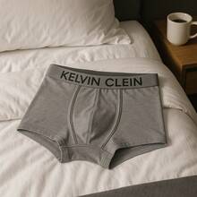 Set de 3 Bóxers Kelvin Clein para Hombre - Comodidad, Estilo y Calidad en Ropa Interior Masculina - Gris - Ver 4