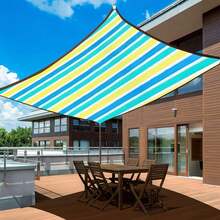 1pc Outdoor PE Shade Net, UV-Protected Breathable Sun Shade Sail For Balcony, Garden, Patio, Backyard - Multicolor - View 3