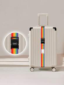 4pcs Personalized Embroidered Luggage Straps, Travel Suitcase Password Lock Security Strap, Multi-Color Fashion Versatile Packing Belt, Thick & Durable Anti-Burst Luggage Binding Strap, Securely Fixes Checked Luggage, Suitable For Travel, Gifts For Family, Friends, Holidays Like Mother's Day, Teacher's Day, Valentine's Day, Christmas, Father's Day, Birthdays