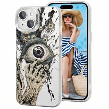 Funda de teléfono de PMMA a prueba de golpes con diseño de ojo de Cthulhu de estilo anime, compatible con iPhone 6, 6S, 6Plus, 6SPlus, 7, 7Plus, 8, 8Plus, X, XR, XS, XSMax, 11, 11Pro, 11ProMax, 12, 12Pro, 12ProMax, 13, 13Pro, 13ProMax, 14, 14Pro, 14ProMax, 14Plus, 15, disponible en varios colores