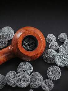 100pcs Pipe Accessories, Combustion Support Screen, Filter Screen, Anti Blocking Tennis Ball, Smoking Accessories, Consumables