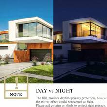 Película reflectante para ventana de espejo de un solo sentido, privacidad durante el día, anti-UV, con adhesión estática, película decorativa removible para ventanas, color plateado - Multicolor - Ver 5